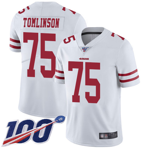 San Francisco 49ers Limited White Men Laken Tomlinson Road NFL Jersey 75 100th Season Vapor Untouchable